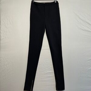 Ports 1961 Black Zipper Ankle Skinny Pants Stretch Trousers Womens Size 2 Tall